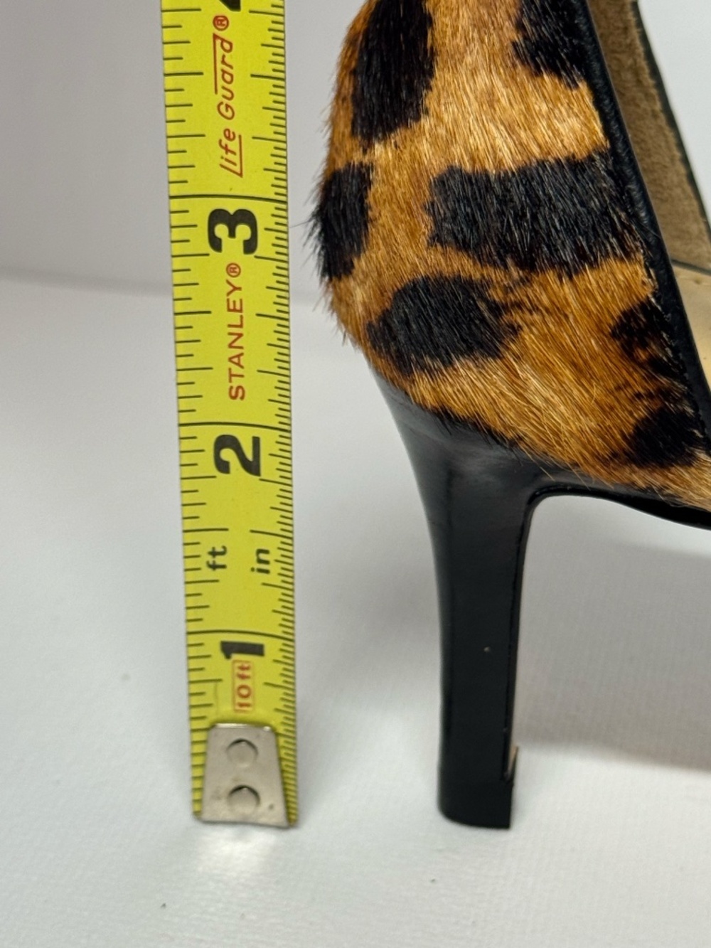 Talbots Leopard Print Calf Hair Ankle Strap Heels S 5M Chic Animal Print Sandals - Picture 11 of 11